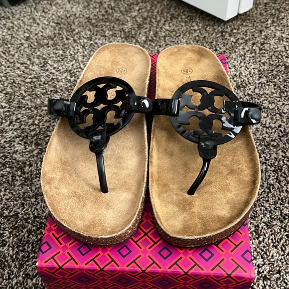 Tory Burch Shoes - Tory Burch Miller Cloud Black Sandal, like new